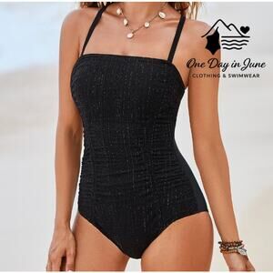 Cupshe Ruched Front One Piece Swimsuit Size S